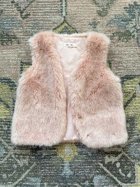 Mae Li Fur Rose Pink Faux Fur Vest 5 xs